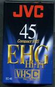 JVC Cassette VHS-C 45 Minutes EHG