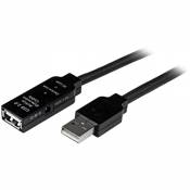 StarTech.com Câble d'extension USB 2.0 actif de 5m - Prolongateur / répéteur / rallonge USB - Mâle / Femelle - Noir (USB2AAEXT5M)
