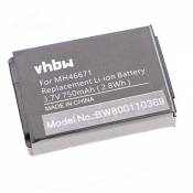 vhbw Li-ION Batterie 750mAh (3.7V) pour Casque Audio,