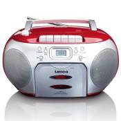 Radio cassette et CD lecteur Lenco SCD-410RD Rouge-Argent