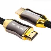 Câble hdmi 2. 1 8k 4k 120hz professionnel 4m ultra hd 3d hdr earc 48gb/sec techexpert