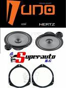 Hertz Ligne UNO K165 K 165 Kit haut-parleurs deux voies pour voiture 165 mm + supports pour haut-parleurs Punto Evo et Punto 199 à partir de 2005 Avan