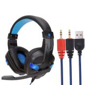 Filaire Usb LED 3,5 Mm Gaming Headset Casque avec Micro