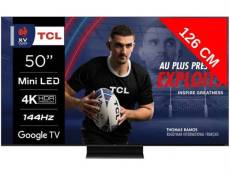 TCL TV Mini LED 4K 126 cm TV 4K QLED Mini LED 50MQLED80 144Hz Google TV