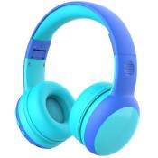 Casque de stéréo pour enfants Bluetooth E61 Gorsun avec volume limité - Bleu