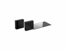 Meliconi ghost cube shelf systeme de gestion des câbles - 1 cube et 1 étagere - poids max : 3 kg - noir MELGHOSTETNOIR