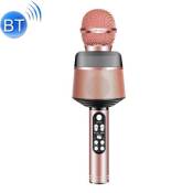 Microphone Bluetooth Haut Parleur Intégré Micro Karaoké Live iOS Android Or Rose YONIS