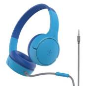 Belkin SoundForm Mini - Écouteurs avec micro - sur-oreille - filaire - jack 3,5mm - bleu