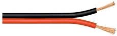 Câble de Haut-Parleur Rouge/Noir CU, 50m Longueur de Câble, Section 2 x 0.75mm², 5mm Diamètre