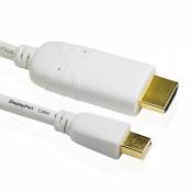 Câble Mini Displayport vers HDMI Cablesson 1m (Port compatible Thunderbolt) Câble Adaptateur Mini DP vers HDMI avec Audio pour iMac, MacBook Pro, Air