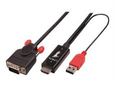 Lindy HDMI to VGA Adapter cable - Convertisseur vidéo - HDMI - VGA - noir