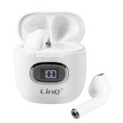 Écouteurs sans fil Blancs LinQ Bluetooth avec Commandes Tactiles Fonction Veille