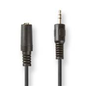 Câble audio stéréo | 3,5 mm mâle | 3,5 mm femelle | 5,0 m | noir