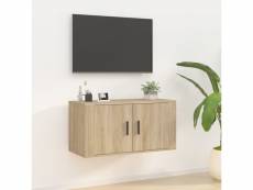 Vidaxl meuble tv mural chêne sonoma 80x34,5x40 cm