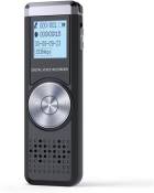 Dictaphone enregistreur Vocal Numérique pour Conférence, Cours 32 go noir gris AQ0220 vendos85