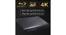 Lecteur optique externe noir usb 3. 0 bd-rom blu-ray 4k 3d cd/vcd/dvd graveur pour ordinateur de bureau/notebook