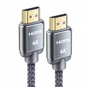 Snowkids Câble HDMI 4K 4.5m Câble HDMI par Ethernet en Nylon Tressé Supporte 3D/ Retour Audio - Cordon HDMI pour Lecteur Blu-Ray/ PS3/ PS4/ TV 4K /Ecr