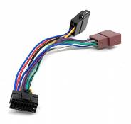 Sound-way Cable Adaptateur Faisceau ISO Autoradio Compatible avec Alpine 16 pin connecteur