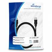 MediaRange mrcs154 1.8 m USB à USB A Noir – Câble