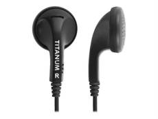 Titanum TH108K - Écouteurs - embout auriculaire - filaire - jack 3,5mm - noir