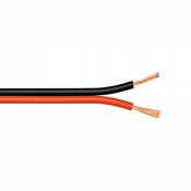 Wentronic LSK 2X0,75 Câble enceinte Bobine de 100 m Profil 2x 0,75 mm² Rouge/noir (Import Allemagne)