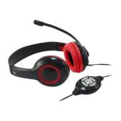 Conceptronic CCHATSTARU2R - Micro-casque - sur-oreille - filaire - USB - noir, rouge