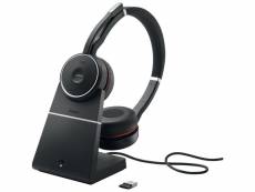 Jabra evolve 75 uc stereo binaural kopfband black - red headset 5706991020700