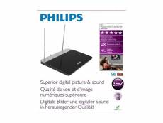 Philips sdv6227 antenne tv numérique avec amplification de 47 db hdtv/uhf/vhf/fm intérieur 8712581658236