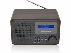 Radio numérique vintage dab - dab+ - fm portable alimentée sur secteur -sur pile, roadstar, hra-700d+-wd, , bois