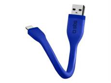 SBS TECABLELIGSHFLATB - Câble Lightning - Lightning mâle pour USB mâle - 12 cm - bleu