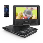 Yoton Lecteur DVD Portable pour Enfants, avec Écran Pivotant HD de 7,5, Haut-Parleur stéréo, Peut être Connecté à TV/USB/SD