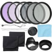 Caméra professionnelle UV CPL FLD lentille filtres Kit et Altura Photo ND Neutre Densité Filtre Set Photographie Accessoires 58mm