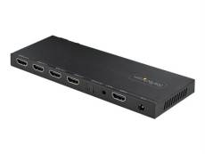 StarTech.com 4-Port HDMI Splitter, 4K 60Hz HDMI 2.0 Video, 1 In 4 Out HDMI Splitter, 4K HDMI Splitter w/Built-in Scaler, 3.5mm/Optical Audio Port, Dur