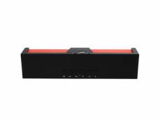 Enceinte portable bluetooth fm réveil lecteur micro sd usb jack noir et rouge yonis