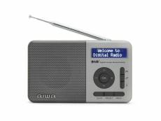 Radio numérique portable aiwa rd40dabtn gris fm dab+
