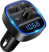 Transmetteur FM Bluetooth Lecteur MP3 Adaptateur Radio sans Fil Kit Émetteur FM Voiture Chargeur Appel Mains Libres Support Carte SD Clé USB