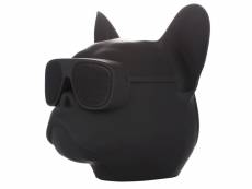 Enceinte bluetooth haut-parleur bulldog stéréo portable aux usb carte tf noir yonis