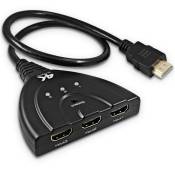 Alpexe 3 ports hdmi câble adaptateur, 1080p 3d 4k