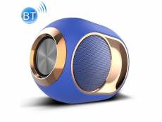 Haut-parleurs enceinte bluetooth 5w mains-libres usb carte micro sd aux + sd 16go bleu yonis