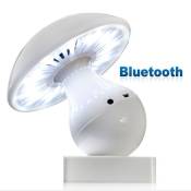 Mini Haut-Parleur Bluetooth Lampe LED Radio - X2-Blanc