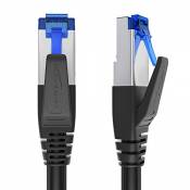 KabelDirekt – Cable Ethernet CAT7 avec triple blindage ultra-sécurisé, câble internet/LAN – 1 m (Prise RJ45, Câble réseau, 10Gbit/s pour une vitesse m