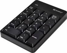 Sandberg Wireless Numeric Keypad 2 | Pavé numérique Portable | 19 Touches | Clavier sans Fil | Plug & Play | Clavier numérique pour Le Bureau la Maiso