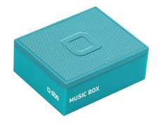 SBS Music Box - Haut-parleur - pour utilisation mobile - sans fil - Bluetooth - 3 Watt - bleu clair
