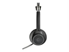 Poly Voyager Focus UC B825 - Micro-casque - sur-oreille - Bluetooth - sans fil - Suppresseur de bruit actif - USB-C via un adaptateur Bluetooth - Cert