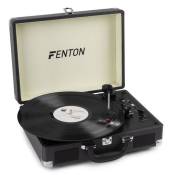 Fenton RP115C - Platine vinyle vintage Bluetooth pour disques 33, 45 et 78 tours - Noir, avec haut-parleurs intégrés