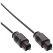 InLine - Câble audio numérique (optique) - TOSLINK mâle pour TOSLINK mâle - 10 m - noir