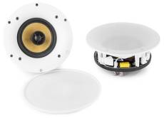 Power Dynamics WCS50 - Haut-parleurs - sans fil - Bluetooth, Wi-Fi - Contrôlé par application - 25 Watt - 2 voies - coaxial - blanc (couleur de la gri