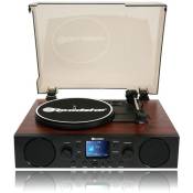 Système de Musique Hi Fi Platine Vinyle, Radio FM/ DAB+/ RDS, Bluetooth, USB/SD, Roadstar, TTR-8850ED+BT, , Bois/ Noir
