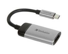 Verbatim 49143 USB-C® Adaptateur [1x USB-C® mâle - 1x HDMI femelle] argent (mat) 0.10 m