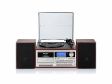 Platine vinyle vintage radio digital pll, lecteur cd-mp3 cassette, bluetooth usb, roadstar, hif-8892ebt, , bois